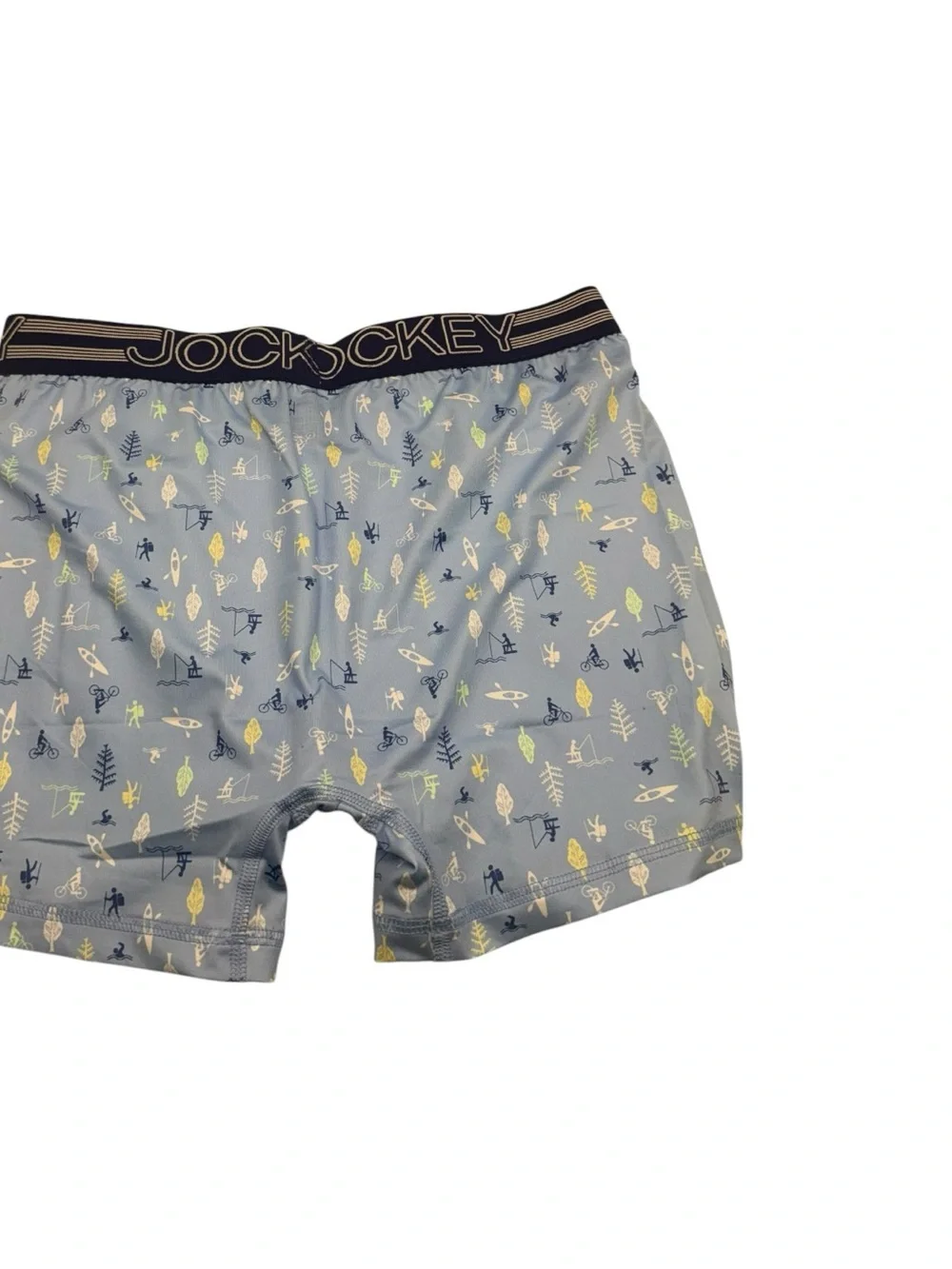 Jockey Athletic Microfiber Stretch Boxer Brief Underwear Size M Blue Quick Dry